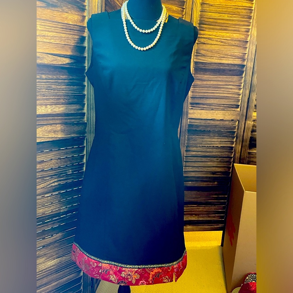 Lbd With A Pop Of Color At The Hemline - image 1